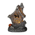 thumbnail image 2 of Casa embrujada de Halloween con adorno de luz, figuras de mesa, accesorios, Halloween Gato, 2 of 9