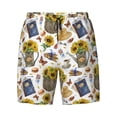 thumbnail image 4 of Lsque Mens Swim Trunks Picnic Pattern - Bathing Suit Compression Liner - Beach Swim Shorts Swimwear - (S-3XL) - Stretch Quick Dry -, 4 of 9