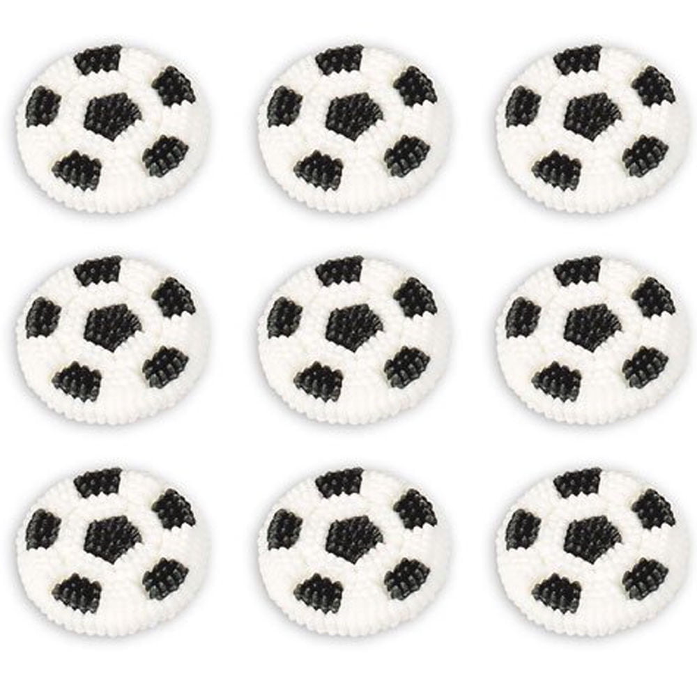 Wilton Soccer Balls Icing Decorations Perfect For Topping Cupcakes 710477