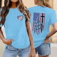 thumbnail image 2 of DHFJKG Independence Day T Shirt Women American Flag Print Short Sleeve Crew Neck Graphic Tee 1776-2026 250 Years Celebration Top, 2 of 4