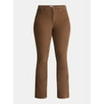 thumbnail image 5 of Time and Tru Women's High Rise Corduroy Flare Jeans, 32" Inseam, Sizes 2-22, 5 of 5