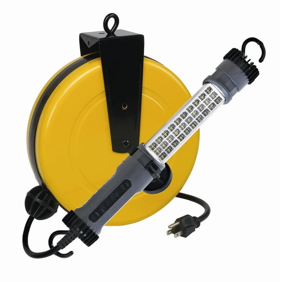 LED Retractable Reel Work Shop Repair Light 300 Lumen Alert Stamping 3230SMS