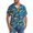 Blue-10, variant on Men's Short Sleeve Button Down Shirt, Print Casual Hawaiian & Vacation Top for Summer Wear