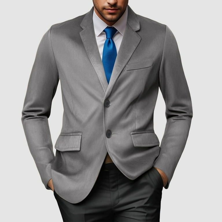 eileial Men's HerringbOne Tweed Blazer Vintage Wool Blend Two