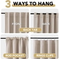thumbnail image 4 of H.VERSAILTEX Blackout Thermal Insulated Window Curtains Bedroom Darkening Black out Drapes for Living Room Back Tab/Rod Pocket Draperies, 2 Panels, 52" x 63", Fog, 4 of 6