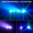 thumbnail image 3 of Luces de DJ con soporte, luz de fiesta de bola de discoteca, juego de luces de DJ con bola giratoria de control remoto, estroboscópica, luz LED colorida para bar, concierto, movimiento, banda, baile,, 3 of 3