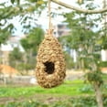 thumbnail image 5 of Water Drop Shape Bird's Nest Natural Fiber Grass Bird House, Handmade Woven Hummingbird Hut, Hanging Birdhouse Outside for Birds to Rest A2 (7.9x3.9inch), 5 of 7