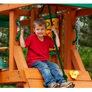Gorilla Playsets Ozark II Wooden Swing Set with Punching Ball, 2 Belt Swings, and Trapeze Bar
