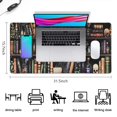 thumbnail image 5 of Long Mouse Pads for Desk,Black Halloween Skull Book Pattern Desk Mats on Top Of Desks, Desk Mouse Pad Extra Large with 3mm Non-Slip Base and Stitched Edge for Gaming,Office,Work,Home 31.5"x15.7", 5 of 6