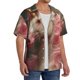 thumbnail image 2 of Fotbe Haired White Horse Camisa Estampada de Manga Corta para Hombre, Casual de Verano, Estilo Playero, Sin Arrugas-3X-Large, 2 of 5