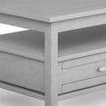 thumbnail image 3 of Pemberly Row SOLID WOOD 48 inch Wide Rectangle Coffee Table in Fog Gray, 3 of 9