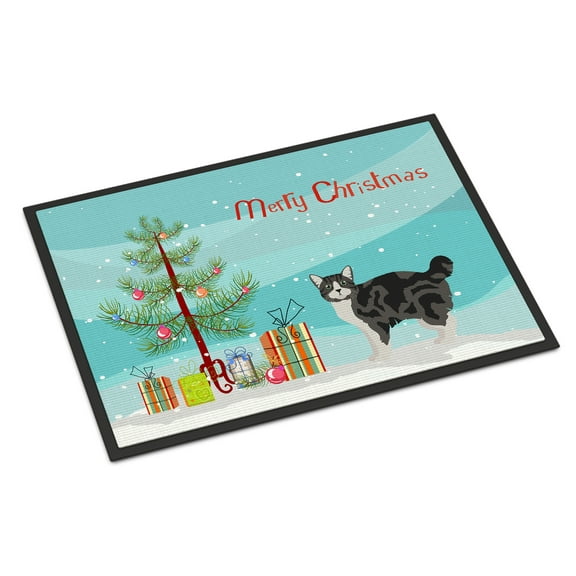 Carolines Treasures CK4652JMAT 24 x 36 in. Manx No.1 Cat Merry Christmas Indoor or Outdoor Mat