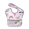 Bingfone Mess-Proof Baby Bib - Waterproof Bib For Baby Boy Or Girl With Food Catcher Pocket, Unisex-No Drama Llama