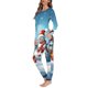 thumbnail image 3 of Conjunto de pijama de dos piezas para mujer, ropa de dormir de manga larga, jersey con patrón navideño, informal, a la moda, 3 of 4