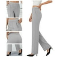 thumbnail image 4 of BLVB Stretchy Work Pants High Waisted Slacks for Women Dress Pants Business Casual Office Trousers with Pockets, 4 of 7