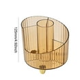 thumbnail image 3 of MesaSe Spacious Makeup Brush Holder Transparent 4 Slots for Vanity (Gold), 3 of 6