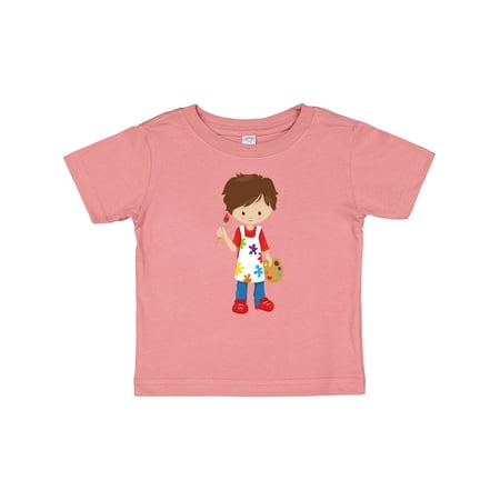 

Inktastic Painter Paint Artist Cute Boy Brown Hair Gift Baby Boy T-Shirt