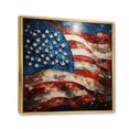 thumbnail image 2 of Designart "American Flag Display IV" American Floater Framed Canvas Print, 2 of 7