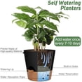 thumbnail image 5 of 10-Inch Plant Pots, Self-Watering Planters with Drainage Holes & Saucers for Indoor and Outdoor Plants (2-Pack, Black), 5 of 5