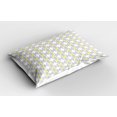 thumbnail image 2 of Ambesonne Retro Pillow Sham 2 Pack, Star Shapes Dots, 36"x20", Pale Yellow Warm Taupe, 2 of 3