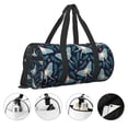 thumbnail image 3 of Fotbe Glowing Butterfly Bolsa Deportiva de Lona Plegable con Estampado, Bolsa de Gimnasio con Bolsillo Seco/Húmedo, Bolsa de Viaje Ultraligera de Gran Capacidad, 3 of 6