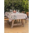 thumbnail image 2 of Easter Bunny Outdoor Tablecloth - 60x84 Inch Rectangle Dining Table Cover, Cute Pink Rabbit Rose Flowers Pastoral Botanical Waterproof Outdoor Table Cloth with Umbrella Hole & Zipper for Picnic/Patio, 2 of 7