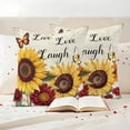 thumbnail image 3 of Sunflower Vintage Outdoor Waterproof Pillow Covers, Farmhouse Flowers Butterfly Botanical Decorative Square Throw Pillowcase Sofa Cushion Sham for Patio/Couch/Chair, 24"x24" 2 Pack, 3 of 8