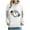 White, variant on Brondbend Hoodies Womens Pullover Sweatshirt for Women Long Sleeved Pockets Drawstring Pullover Print Soft Stylish Loose Fit Tops Lady Party Fall Winter Wear Army Green