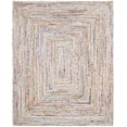 thumbnail image 2 of Safavieh Collection Tressée BRD210B Tapis Réversible en Coton Fait Main Boho, 8 Pieds x 10 Pieds, Ivoire / Multi, 2 of 4