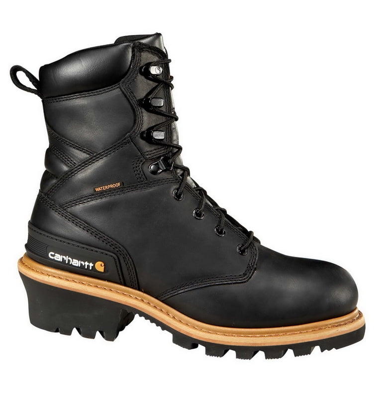 black carhartt logger boots