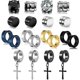 thumbnail image 1 of 10 Pairs Magnetic Stud Earrings for Men, Stainless Steel Magnetic Earrings, Non-Piercing Cross Dangle Hoop Earrings, 1 of 5