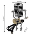 thumbnail image 5 of Microphone Robot Desk Lamp with Guitar Desktop Touch Dimmer Lamp Bedroom Lighting Decor\- Robot Desk Lamp yellow, 5 of 8