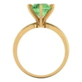 thumbnail image 4 of Clara Pucci 14K Yellow Gold Solid Gold Green Solitaire Anniversary Ring for Women - 2.5 cttw Round Cut, 4 of 8