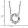thumbnail image 3 of Auriga 14K White Gold Fancy Circle Diamond Necklace for Women 18", 3 of 5