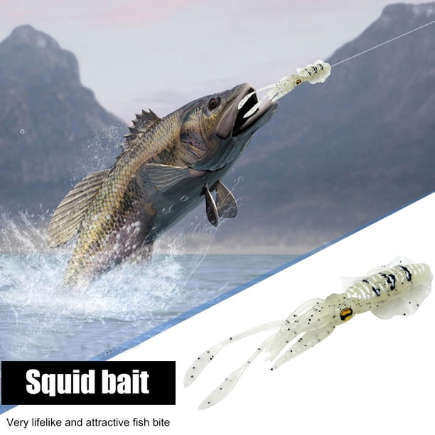 15cm 20g Señuelos de pesca de mar de calamar biónico Cebo suave artificial (Luminoso)