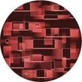 thumbnail image 1 of Ahgly Company Machine Washable Indoor Round Transitional Maroon Red Area Rugs, 6' Round, 1 of 7