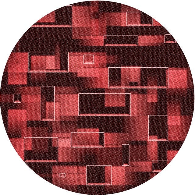 Ahgly Company Tapis Rond Lavable en Machine Intérieur Transitionnel Rouge Bordeaux, 8 Pieds Rond
