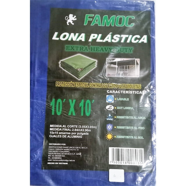 LONA PESADA 10 X 10 EXTRA HEAVY DUTY FAMOC PES-10X10