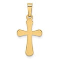 thumbnail image 3 of 14k Yellow Gold Polished Rounded Cross Pendant Charm, 3 of 4