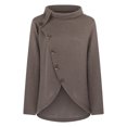thumbnail image 3 of LYXSSBYX Women Long Sleeve Tops Hot Sale Clearance Women Button Long Sleeve Knitting Sweatshirt Pullover Tops Blouse Solid Shirt, 3 of 9