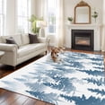 thumbnail image 3 of Blue Forest Large Area Rug 8x10 FT, Non Slip Living Room Throw Carpet, Contemporary Silhouette Abstract Art Washable Soft Indoor Outdoor Carpet Non-Shedding Rug for Bedroom Dining Room, 3 of 9