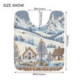 thumbnail image 5 of Yayeee Bath Rug for Bathroom Floor Non Slip Rectangle Fluffy Soft Absorbent Mat, 16"x24", Blue Snowy Mountain, 5 of 7
