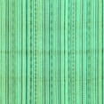 thumbnail image 1 of Ahgly Company Indoor Square Abstract Turquoise Blue Modern Area Rugs, 7' Square, 1 of 4