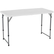Lifetime Fold-in-Half Adjustable Folding Table, 4 Foot