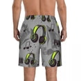 thumbnail image 3 of Mens Swimming Shorts Swimwear Headphones Notes Geometric Triangles Music Lover Men Trunks Swimsuit Beach Wear Boardshorts, 3 of 6