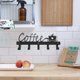 thumbnail image 4 of GOOHOCHY Estante de pared para tazas de café, soporte para tazas de café montado en la pared con 4 ganchos, estante de pared para cocina, 4 of 7