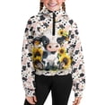 thumbnail image 5 of Chaqlin Zipper Sweatshirt for Girl with Pocket Quarter Zip Up Sweatshirts Trendy Comfy Casual Top for Daily Use Travel Size 5-6, 5 of 7
