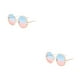thumbnail image 1 of Jumpingount Gafas de sol redondas con estilo Protección Accesorio de moda Gafas de sol con perlas Marco de PC Marco dorado clásico Azul Rosa Marco Dorado Azul Rosa 2Conjunto, 1 of 6