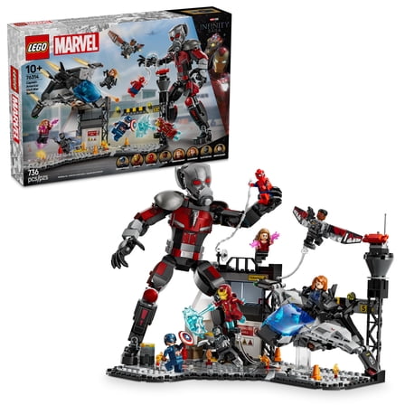 LEGO Marvel Captain America Civil War Action Battle Building Toy Set - Marvel Superhero Toy for Kids, Boys and Girls, Ages 10  - with 8 Minifigures and Giant Ant Man - Gift Idea for Birthday - 76314