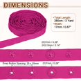 thumbnail image 2 of 3 Yard Snap Button Tape, Polyester Plastic Snap Button Trim, Sewing Press Stud Ribbon Replacement for DIY Craft Clothes Fabric Sewing, Rose Red, 2 of 7
